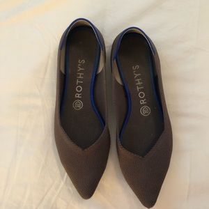 Rothy’s size 8.5 mink point flats